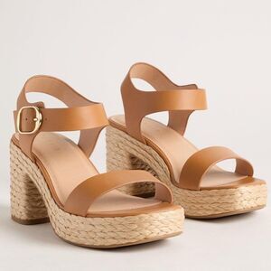 Torrid Tan Two Piece Platform Heeled Sandal (WW)